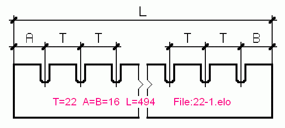 22-1 workpiece drawing